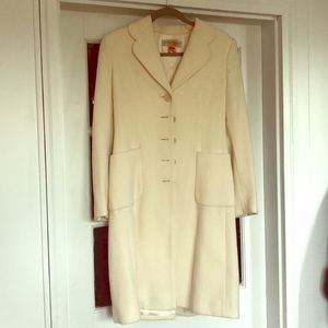 Banana Republic December White/Cream Long Jacket